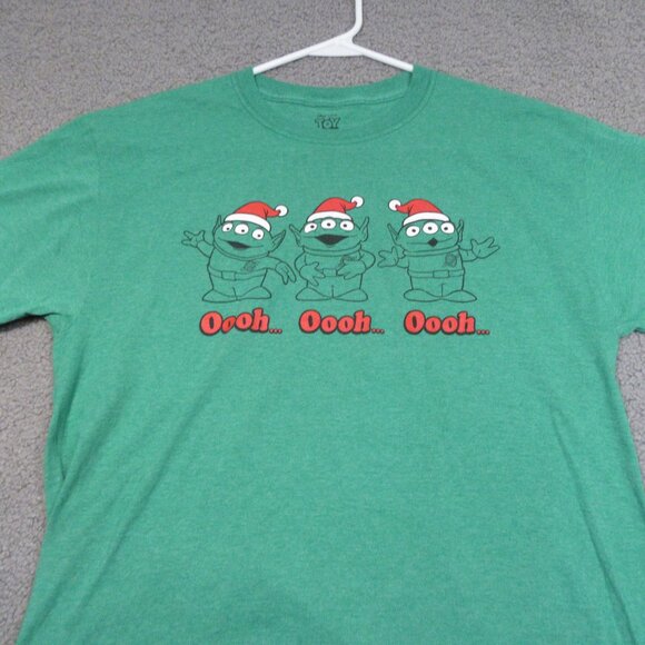 Disney Toy Story 4 Men's TShirt Medium Green Aliens "Oooh Oooh Oooh" Graphic Tee - Picture 2 of 8